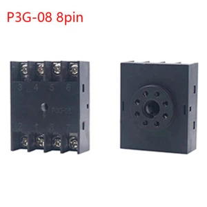 Relay Base P3G-08 8pin For MK2P-1、RR2P、JQX-10F、DH48S、AH3、AH2-Y Socket Base New - Picture 1 of 7