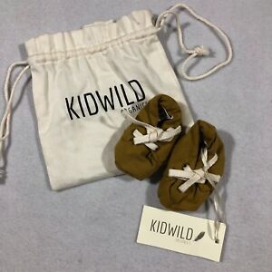 KIDWILD Booties Baby Newborn 0-3 Months "Shoes" Ochre Gold KWP83D01C03S01 NEW