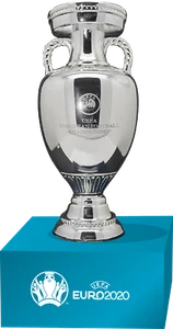EURO 2020: EM-Pokal (150 mm.) auf Acrylpodest  9 x 3,5 x 9 cm - Picture 1 of 1