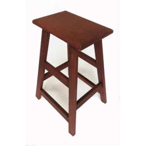 1 PC Natural Solid Meranti Wood Wooden Sitting Stool Chair 18" 24" 30" - Picture 1 of 8