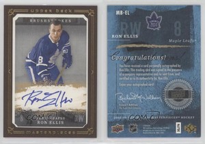 2008-09 Upper Deck Masterpieces Brushstrokes Brown Border Ron Ellis #MB-EL Auto