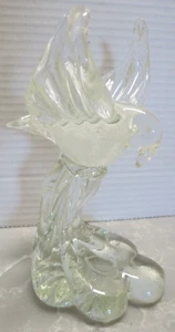 Kunst Glas Vogel im Flug Figur Adler Möwe fliegender Strand Welle Briefbeschwerer - Bild 1 von 11