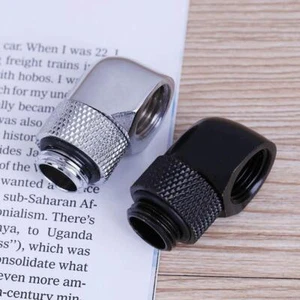 G1/4 Inner Outer Dual Thread 90 Degree Rotary Water Tube Connector Adapter - Afbeelding 1 van 13