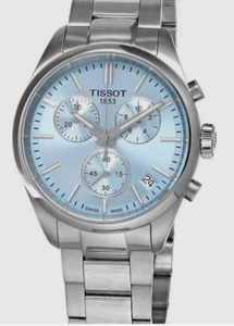 Tissot T1504171135100 PR100 Chronograph Mens 40mm Watch Blue Dial Box & Papers - Picture 1 of 7