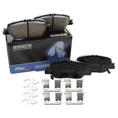 Juego de pastillas de freno traseras cerámicas Akebono ProACT con herrajes para Honda CR-V 2017-2021 Foto 1 de 4