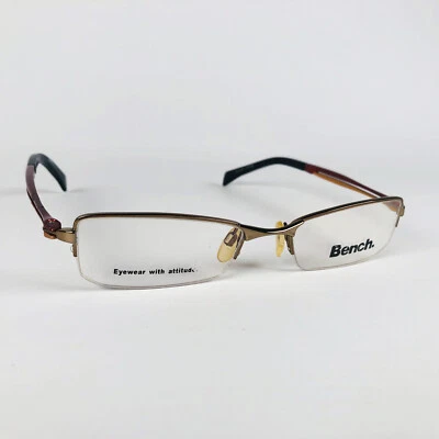 BENCH eyeglasses BRONZE HALF RIM glasses frame MOD: RUBBED AWAY - Image 1 of 4