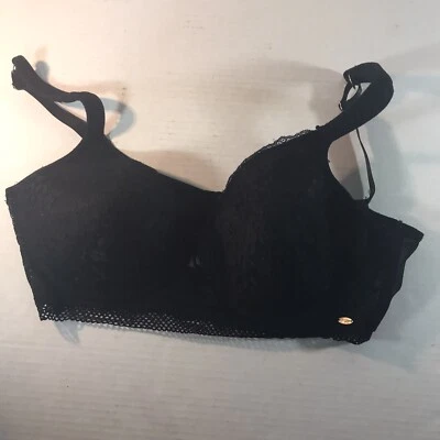 Sujetador push up Jessica Simpson negro cubierto de encaje ligeramente forrado para mujer talla 38C Foto 1 de 4