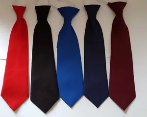 TIES ON ELASTIC FOR BOYS/CHILDREN NAVY TIE BRAND NEW - MADE IN U.K.********** - Picture 1 of 1