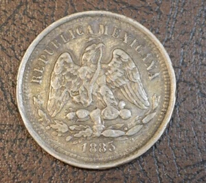 1883 GoB MEXICO - 25 CENTAVOS - .903 SILVER - Radiant Cap/Eagle on Cactus - Picture 1 of 2