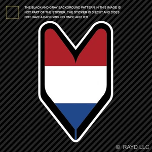 Dutch Driver Badge Sticker Die Cut Decal wakaba leaf soshinoya Netherlands NLD - Picture 1 of 1