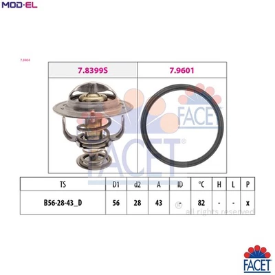 THERMOSTAT COOLANT 7.8404 FOR MITSUBISHI CHARIOT L200/STORM/SPORTERO/TRITON 1.8L - Image 1 of 4