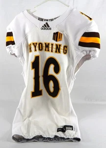 Camiseta deportiva blanca Wyoming Cowboys #16 2020 usada en juegos M 447 - Imagen 1 de 9