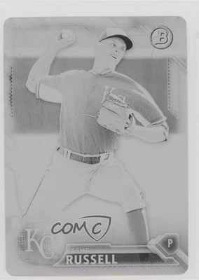 2016 Bowman Prospects Printing Plate Black 1/1 Ashe Russell #BP75 f0v - Image 1 of 3