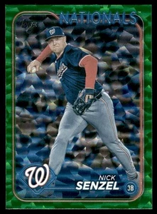 2024 Topps Update Green Crackle Foilboard Nick Senzel 292/499 Washington - Picture 1 of 2