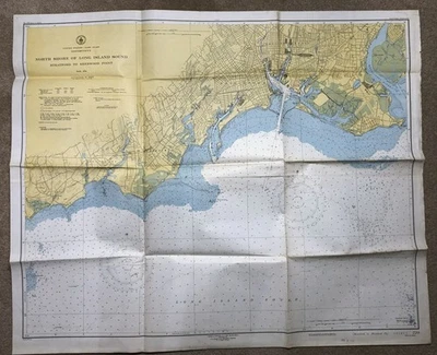Mapa náutico antiguo de colección 1948 USC&GC Stratford a Sherwood Point Long Island Foto 1 de 4