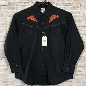 Ely Cattleman Western Herren Langarm Western Hemd Pearl Snap bestickt rose - Bild 1 von 15