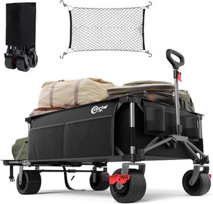 Portal Bollerwagen faltbar XXXL 600L Große Ladefläche 180kg Belastbar Ultrabreit - Bild 1 von 9