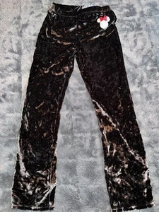Disney Jumping Beans Velour Pajama Pants Girls Size 7 Black Elastic Waist - Picture 1 of 11