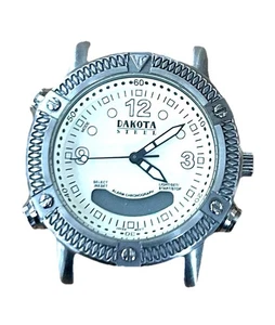 Reloj digital analógico para hombre Dakota acero redondo tono plata H1 - Imagen 1 de 4
