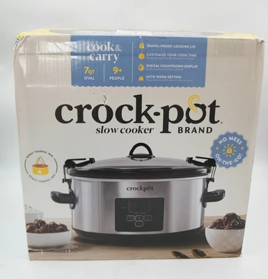 Crock-Pot 7-Qt. Cook & Carry Digital Countdown Slow Cooker with Bag - NEW . - Image 1 of 3