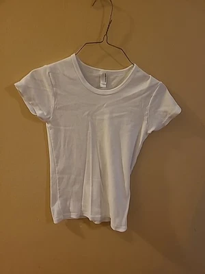 Camiseta blanca American Apparel para niñas talla S Foto 1 de 4