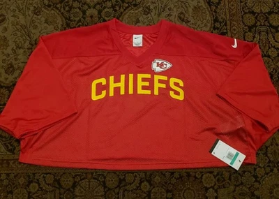 Nueva Camiseta NIKE Para Mujer Kansas City Chiefs Equipo NFL Ropa XL Recortada Calce Suelto Foto 1 de 2