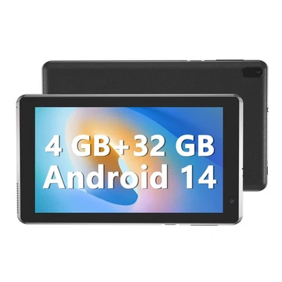7 inch Tablet 4GB RAM 32GB ROM Quad-Core Processor Android 14 Tablet PC for K... - Image 1 of 4