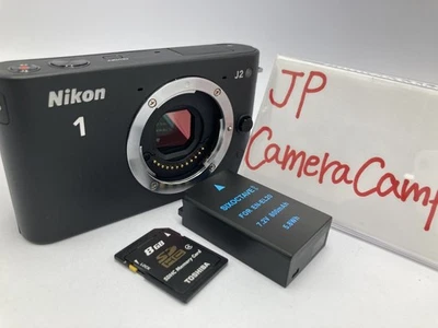 [ Near Mint] Nikon 1 J2 schwarz Spiegellose Digitalkamera Body sc 1640 2254 - Bild 1 von 4