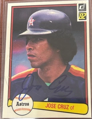 1982 Donruss JOSE CRUZ #244 🔥 Astros 🔥 Autograph 🔥 RaRe Auto ⚾️👀 - Image 1 of 2