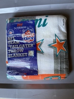 Manta polar vintage de los Miami Dolphins NFL lanzamiento día del juego fútbol americano noroeste rara Foto 1 de 3