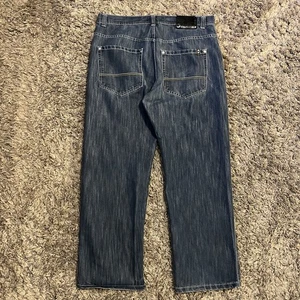 Pantalones de mezclilla Y2K vintage raros holgados SouthPole dorados pestañas para hombre talla 40X34 - Imagen 1 de 10