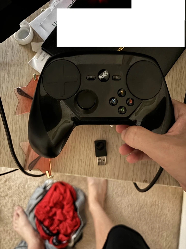 Valve Steam Black Wireless Video Game Controller - Image 1 of 1