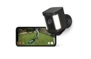 Ring Spotlight Plus Security Camera - HD Floodlight Cam - Battery - Black - Picture 1 of 3