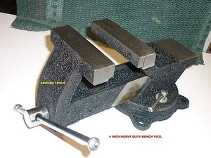 BENCH VICE HEAVY DUTY 4 INCH JAW WITH SWIVEL BASE AND ANVIL- NEW IN BOX - Picture 1 of 4