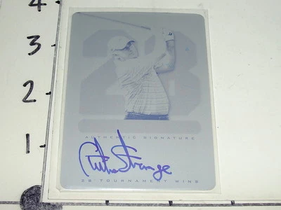 2012 LEAF Golf CURTIS STRANGE #NU-CS2 Autograph Printing Plate #1/1 PGA US OPEN - Image 1 of 2