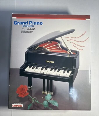 Grand Crown Electronic Piano 15"x9" Battery Operated MT-5570-BLACK "NOS” - Image 1 of 4