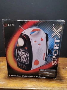 GPX 5" Black & White TV AM FM Weatherband Radio Flashlight Lantern Camping NIB - Picture 1 of 22