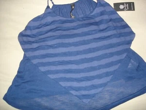 Canotta nuova con etichette WMN/JRS JESSICA SIMPSON SPAGETTI CON SPALLINE LIZBETH A STRATI TAGLIA S BLU NAVY - Foto 1 di 9