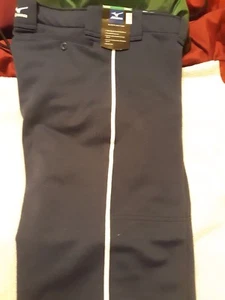 Mizuno Damen Gürtel Low Rise Paspel FP Hose (LARGE) Navy mit weißer Pfeife - Bild 1 von 5
