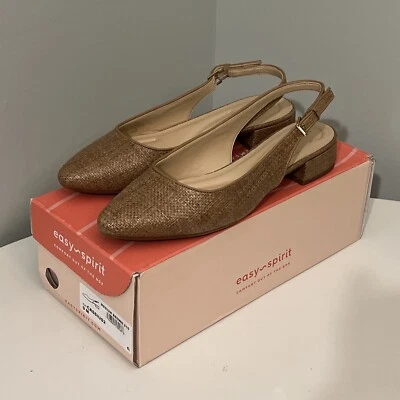 Vestido marrón Easy Spirit Cassius punta honda espalda zapatos de salón para mujer talla 9 Foto 1 de 4