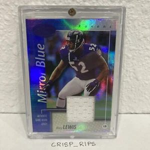 2002 Leaf Certified Ray Lewis - Mirror Blue Authentic Game-Worn Jersey /50 - Picture 1 of 2