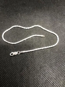 ANKLET .925 STERLING SILVER Diamond Cut ANKLET 9½ inches B9 - Picture 1 of 4