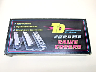 Cubierta de válvula Trans-Dapt 9518 (par) acero cromado deflector para bloque pequeño Chevy Foto 1 de 4