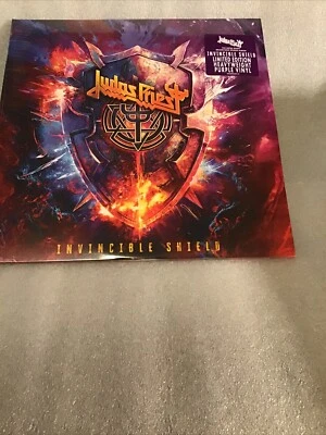 Vinyl Records - Judas Priest- Invincible Shield- Limited Edition Purple + Signed - Image 1 of 4