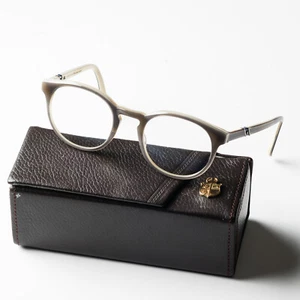LEISURE SOCIETY Glasses 'Byron' Gray Titanium Frame Japan Handmade + Case - Picture 1 of 7