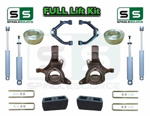Spindle Lift Kit 6 / 4" SHOCKS + UCA FOR 99 - 07 Chevrolet Silverado Sierra 1500 - Picture 1 of 1