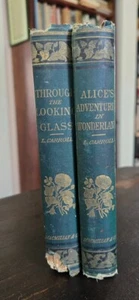 1896 ALICE IN WONDERLAND - THROUGH THE LOOKING GLASS 2 vols Illustrated - Picture 1 of 19