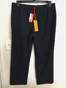 Ruby Rd Womens Pants 14 Navy Blue Stretch Dress Pockets Academia Career Office - Picture 1 of 5