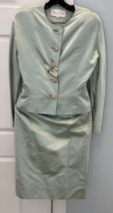 Vintage Oscar De La Renta Skirt Suit Women's Sz 8 Altered  See Measurements - Picture 1 of 18