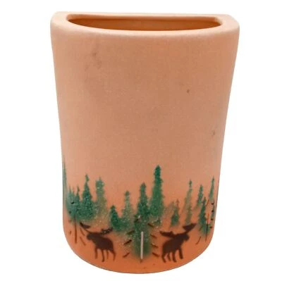 Aplique de pared de cabina de alce luminaria madera bosque árboles hombre cueva accesorio de luz Foto 1 de 4